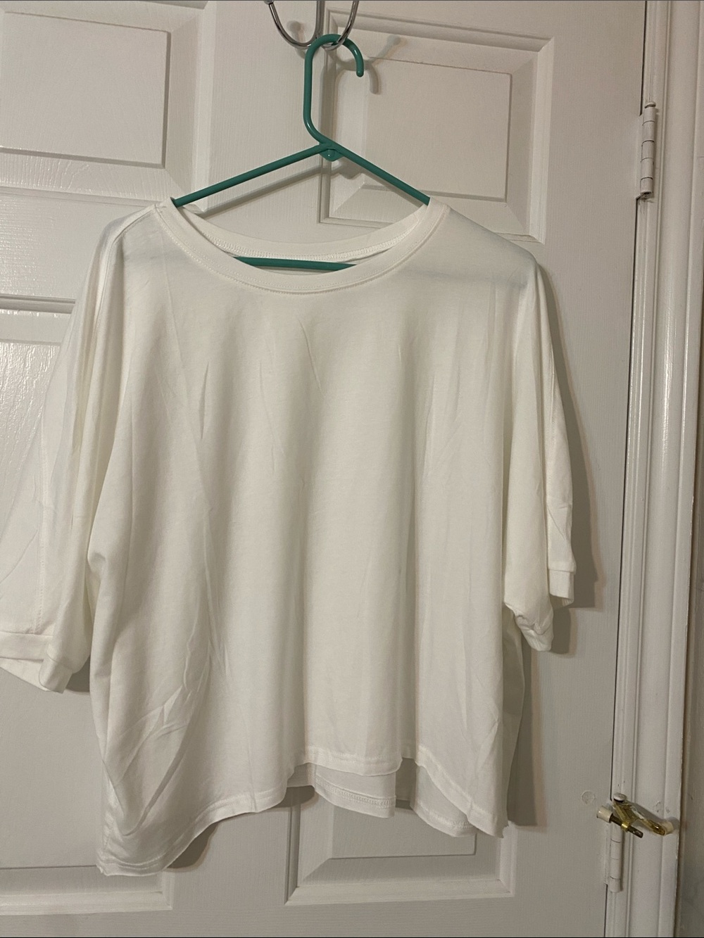 Women's White Relaxed Crewneck Top
